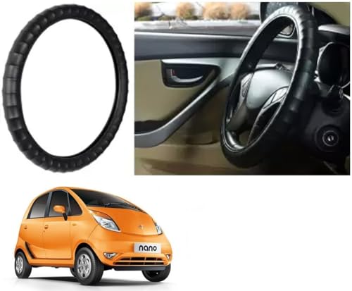 Image of Anti Skid Hand Stitched Car Steering Wheel Cover for TATA Nano