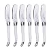 FlyingColors Laguiole Butter Spreaders Knife Set. Stainless Steel, White Color Handle, 6 Pieces