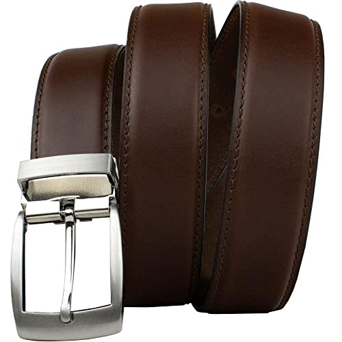 Dress Belt - Top Grain Leather Belt with Certified Nickel Free Buckle