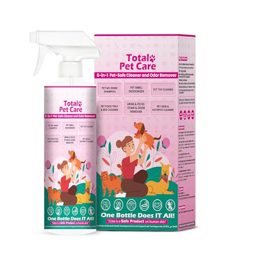 Image of JJJee 6-in-1 No-Rinse Dog & Cat Cleaner & Odor Eliminator. Cleans Paws, Coat, Eyes, Ears, Hotspots & Home Surfaces-Alcohol-Free, Fragrance-Free, Advanced Electrolyzed Water-Made in Japan (16 oZ)