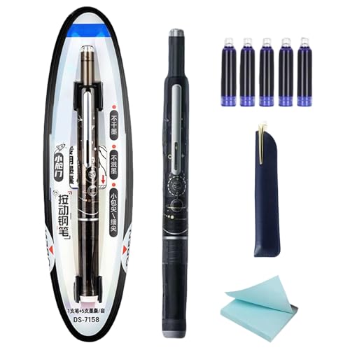 Stylo plume rétractable rechargeable avec convertisseur d'encre pour le lettrage