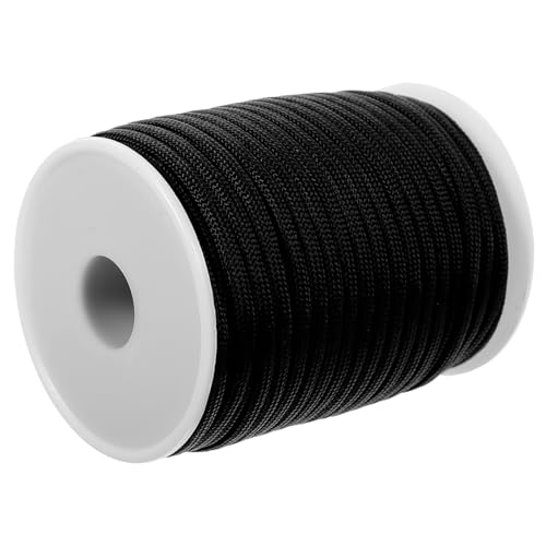 DOITOOL 1 Rollo cuerda de escalera de techo partes de la escalera de extensión tn negras Resistente y duradera parte de la escalera Accesorios para escaleras extensibles Black