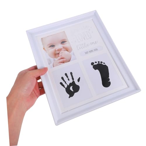 Cadre souvenir naissance blanc de haute qualité pour empreintes de bébé durables