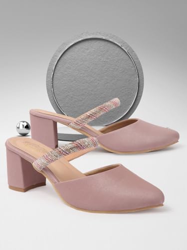 Image of Denill Women's latest Collection Block Heels Fashion Sandals for Women & Girls & stylish & Comfortable With Non Slip Sole