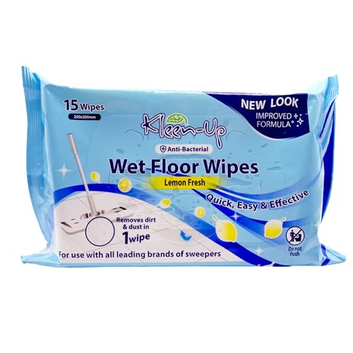 Kleen-Up Wet Floor Wipes Lemonfresh 15ct
