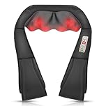 Shiatsu Neck and Shoulder Massager with Heat, Back Massager-Electric Deep Tissue 3D Kneading Massage for Shoulder Leg Body Muscle Pain Relief Use for Home Office,Best Gifts for Women Men Mom Dad