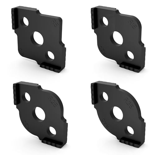 inBovoga 8 Radius-Ecken-Fräserschablonen, hohe Härte ABS + CNC-Radius-Routervorlagen, Routing abgerundete Ecken, Fräser-Bit-Vorlagen für Holzbearbeitung (8 verschiedene Radiusecken)