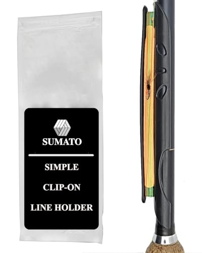 SUMATO Tenkara Orange Clip On Line Holder Kebari Line Winder Simple Line Keeper Fly Fishing Accessoriy Easy Fishing Pole Hook Keeper Single Pack