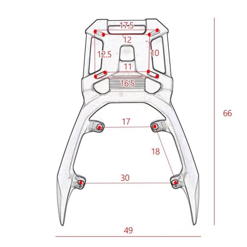 Accessoires moto X-ADV 150 support de porte-bagages et extension siège 2021 - 3