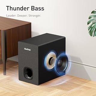 Karaoke Soundbar with Subwoofer for TV: Sound Bar with 2 Wireless Microphones - Home Theater Surround Sound System - Bluetooth Speaker with Remote Supports HDMI ARC/Optical/AUX/USB for TV/PC