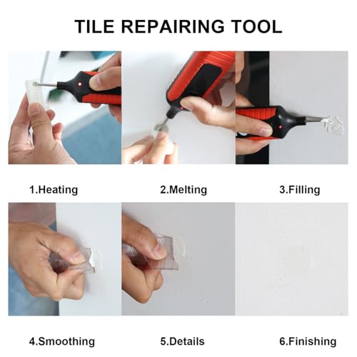 Kit de réparation carrelage et éclats pour réparer les sols stratifiés - 5