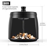 Zoom IMG-2 posacenere nero con coperchio in Zoom IMG-2 posacenere nero con coperchio in