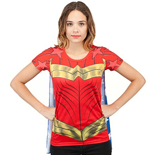 Wonder Woman Cape Shirt Wonder Woman Cosplay DC Wonder Woman Tshirt - Wonder Woman Cape Tee Wonder Woman Shirt-Small
