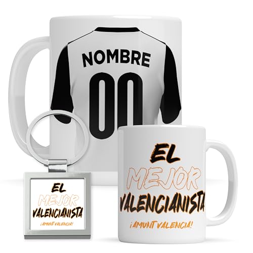 Taza personalizada Valencia   Regalo Original para aficionados del Futol   Personaliza tu taza de desayuno   Taza de Desayuno café
