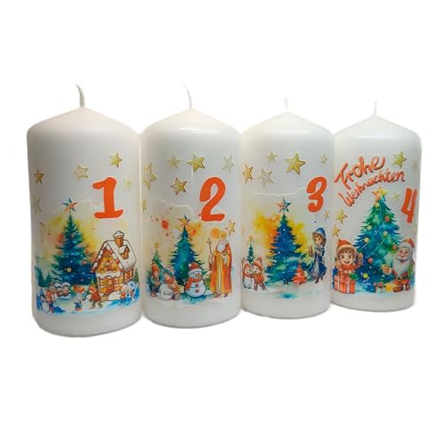 Adventskerzen | Weihnachtskerzen - Advent Weihnachtsmotive |...