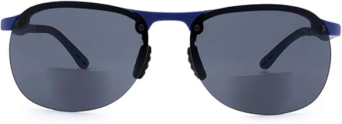 Miniatura 2 de VITENZI Gafas de sol bifocales TR90 Semi Rimless Reading Sun Tinted Glasses con lectores - Como