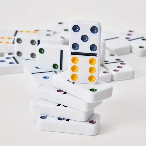 Juego de Dominoes LuckyWish con 28 piezas y estuche rojo miniatura 6