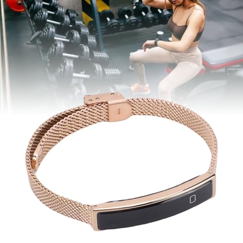 ASHATA Smart Armband f&uuml;r M&auml;nner Frauen, Aktivit&auml;tsfitness Tracker, Bluetooth Telefon Fernauslagerungsabdichtung, App, Mehrere Sportmodi (Gold)