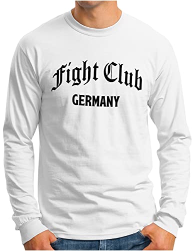 T-shirt MMA OM3 Fight Club manches longues homme boxe Allemagne vêtement blanc 4XL