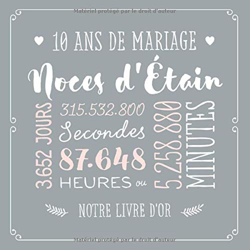 Vegzetes Kolcsonzes Szornyeteg 10 Ans Mariage Cadeau Amazon Incopas Org