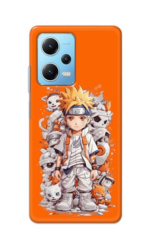 Image of PRINTFIDAA Plastic Printed Hard Back Cover Case For Mi Redmi Note 12 5G | Mi Poco X5 5G Back Cover (Famous Anime Cartoon Character) -112