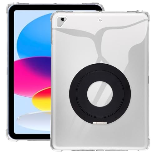 Coque iPad 9.7 2018 avec support de bureau et housse protectrice claire noire antichoc