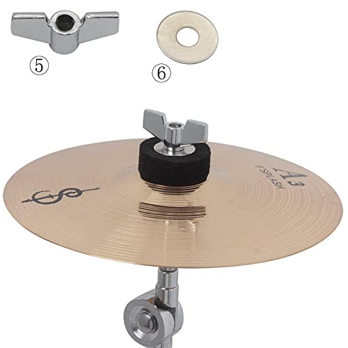 23Pcs Cymbal Replacement Accessories, Cymbal Stand Felts, Drum Cymbal Felt Pads Include Wing Nuts, Felt Cymbal Sleeves With Base Wing Nuts, Washer, Sleeves And Base Wing Nuts Replacement (Black) #TOP5