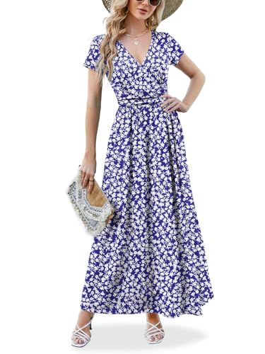 ANRILITA Boho Wrap Dress for Women 2026 Summer Trendy V