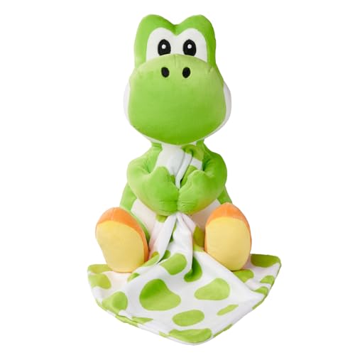 Simba My Mario Yoshi avec Doudou - Peluche (23 cm) avec Doudou, Peluche Douce pour bébés, Enfants et Fans de 0 Mois