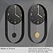Driini Modern Pendulum Wall Clock - Decorative and Unique Metal Frame, with 8 Inch Face - Contemporary, Minimalist Design, with Silent Battery Operation - Includes Both Black and Gold Pendelum