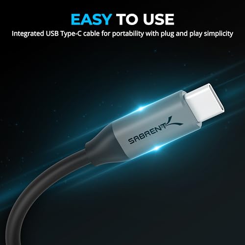 Image of SABRENT USB-C to 3.5mm Audio Adapter with 100W PD, 24-Bit (AU-PACM)