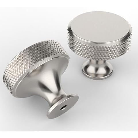 9BUILD 10 Pack Satin Nickel Cabinet Knobs Cover