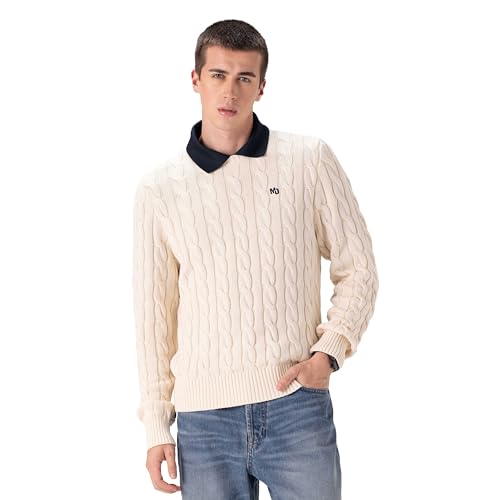Members Only Men's Crew Neck Cable Knit Sweater | Crew Neck Sweater | Mens Cable Knit Sweater |Knitted Sweater Men