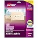 Avery  Clear Easy Peel Address Labels for Laser Printers  1" x 2-5/8", Pack of 750 (5630)
