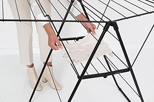 Brabantia Drying Rack, Steel, Matt Black, 25 Meters