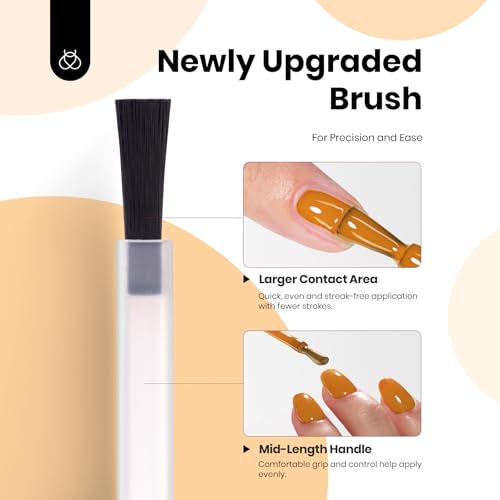 Image of Beetles Hema-Free Gel Polish Set - 6PCS 15ml Full Size Golden Hour Summer Gel Nail Polish Set, Burgundy Orange Dark Red Green Color Matching Bottles Soak Off UV LED DIY Home Salon Gift for Women