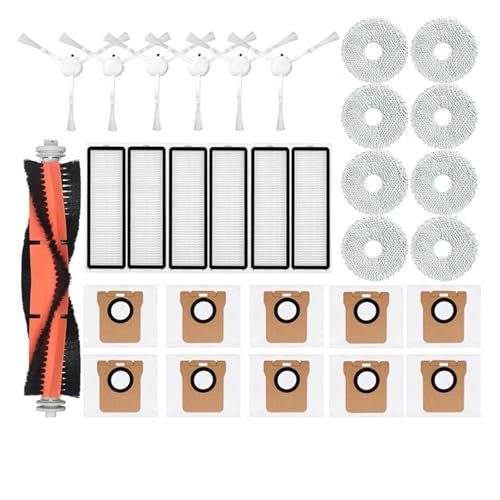 Kompatybilny z odkurzaczem robota Xiaomi X10+ X10 Plus B101GL Części zamienne Akcesoria Główna szczotka boczna Filtr Hepa Worek na kurz Ściereczka Mop Stojak Pojemnik na kurz(Army green)
