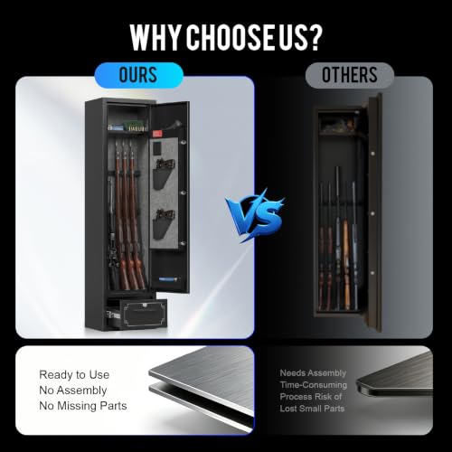 Image of KAER 5-6 Gun Safe,Gun Safes for Rifle and Pistols,Rifle Safe for Home