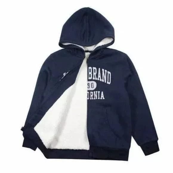 Lucky Brand Youth Boy's Full Zip Sherpa Lined Hoodie
