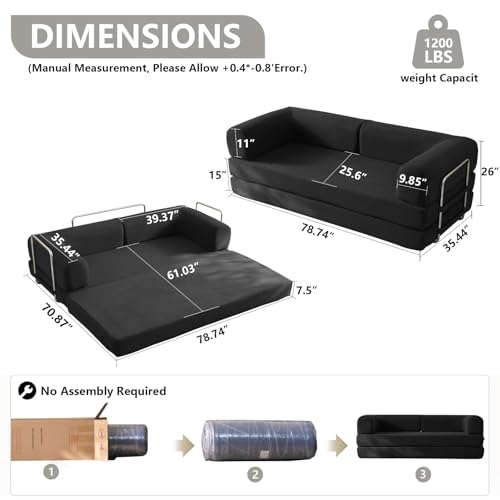 La mejor comparación de Sofa cama negro más recomendados. 27 Imagen adicional