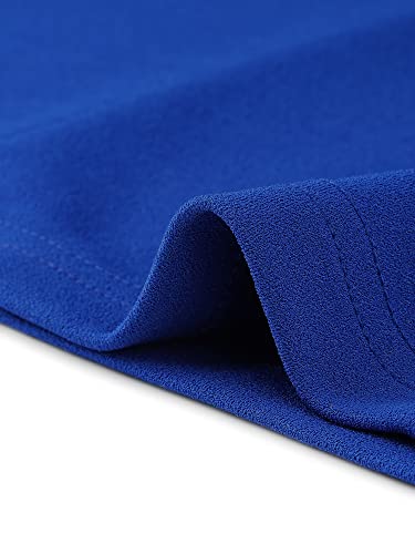Image of Allegra K Business Dress for Women's Pencil Sheath Work Dress | V Neck Knee-Length Sleeveless Dress With Belted