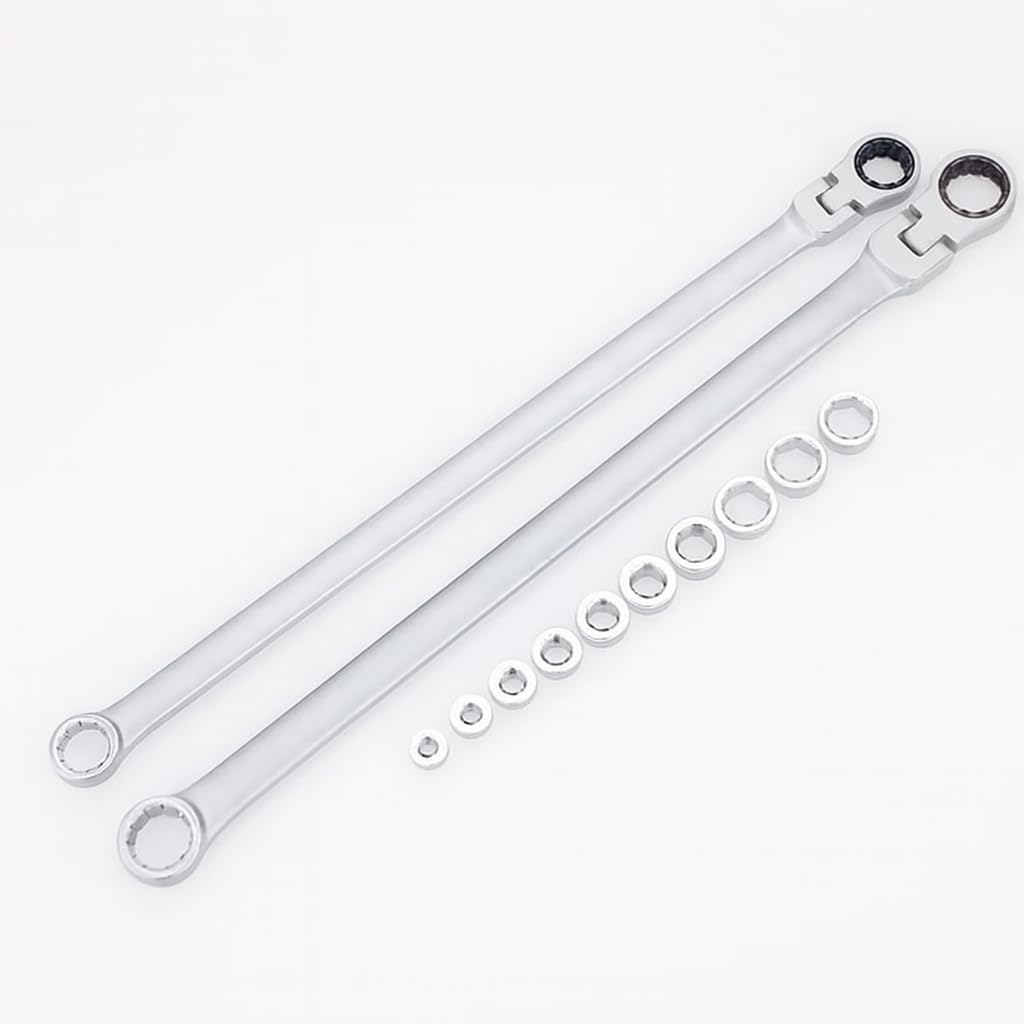 Amazon | zmart 15PCS 調整可能 ラチェット レンチ キット クロム