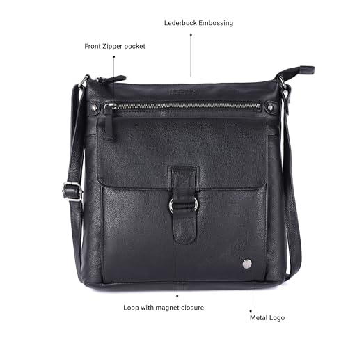 Shirley Large Soft Real Leather Womens Crossbody Handbags and Purses-Triple Zip Sling Crossover Shoulder Bag3