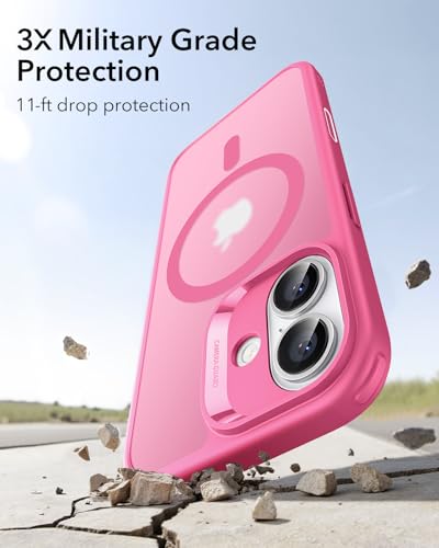 Image of ESR for iPhone 17 Case, Camera Control Cover, Compatible with MagSafe, Shockproof Military-Grade Protection, Magnetic Phone Case for iPhone 17, Classic Hybrid Case, Frosted Pink
