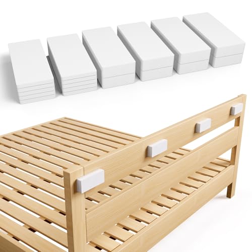 Image of 18Pcs Headboard Stoppers for Wall, IPEROT EVA Foam Anti Shake Furniture Pads, 8Pcs (15mm) + 10Pcs (5mm) Wall Protector, Bed Noise Stoppers, Anti-Vibration and Headboard Bumpers, Felt Couch Stoppers