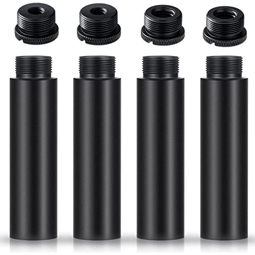 Microphone Extension Rods, 4Pcs 5/8" Female To 5/8" Male Mic Extension Pole For Tripod And Boom Desk Stand, With 2Pcs 3/8'' To 5/8'' And 2Pcs 1/4'' To 5/8'' Adapter #TOP16