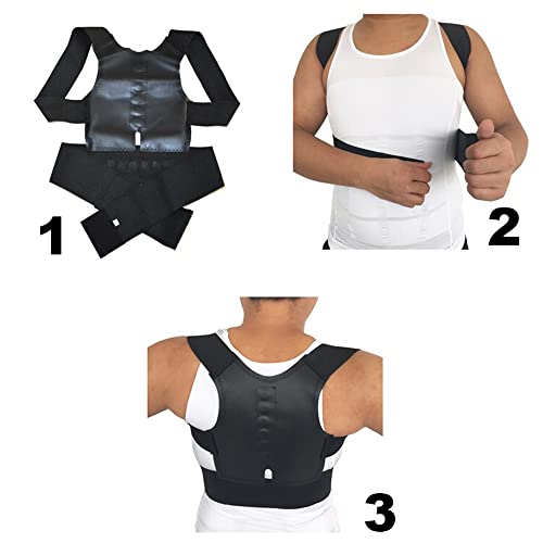 Cinta Colete Corretor de Postura Couro Sintético cinta superior das costas para suporte da clavícula