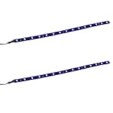 LED-Quantität: 15 LED Qiorange 2 X 30cm 15 LED Wasserdicht LED Lichtleiste Balken SMD LED String LED Streifen Leiste 12V (Blau 2pcs)