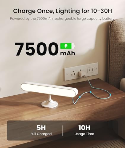 Lampada da parete a batteria da 7500 mAh, lampada da parete a LED ricaricabile, touch e telecomando, 3 colori senza fili, girevole a 360°, luminosità regolabile con 15 colori RGB - Illuminazione - Immagine 2