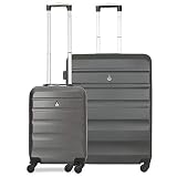 Aerolite Lightweight Hard Shell 4 Wheel Travel 21in 55cm Hand Cabin Plus 25in Me...